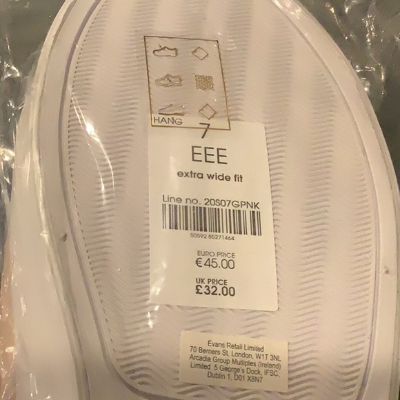 AVENUE EVANS WIDE FIT Sz US 9EEE Blush Pink Snake Detail Sneaker S.5 - Picture 9 of 9